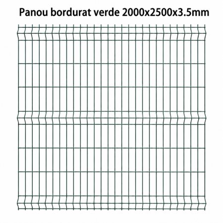 Panou bordurat verde 2000 x 2500 x 3.5 mm